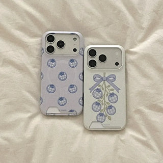 Blueberry Picnic iPhone 17 Pro Card Holder Hard Case