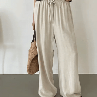 Prim Cool Pleated Wide Elastic Waist Pants