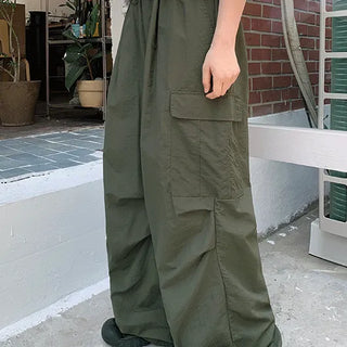 Yuuya Banding String Parachute Cargo Pants