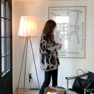 Brush leopard knit