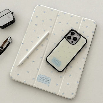Small Ribbon Pattern iPad Pro Air 13 11 Clear Separable Cover Case