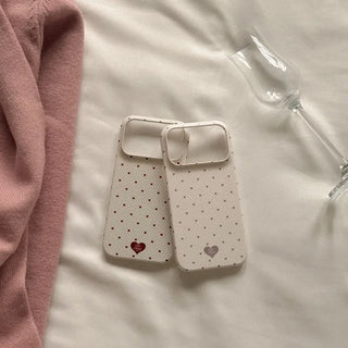 Heart Pin Dot MagSafe Hard Phone Case for iPhone 17 Pro