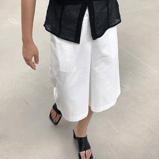 KidO Summer Cotton Pintuck Bermuda Slacks
