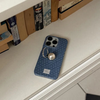 Denim Groove MagSafe Hard Phone Case for iPhone 16 Pro