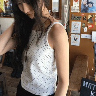 Afili Dot Lace Sleeveless