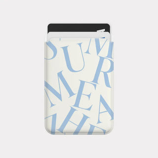 Summer Lettering MagSafe Card Slot Wallet Pocket Case