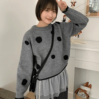 Setina Dot Tiered Sleeveless Top