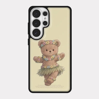 Hula Bear iPhone 18 Pro Galaxy Epoxy Black Bumper Case