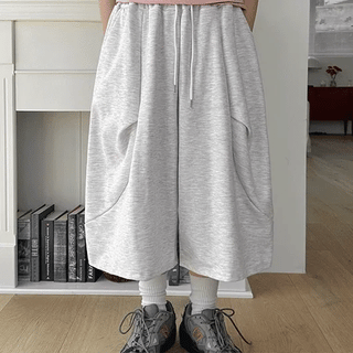 Senbro Elastic Waist Balloon Bermuda Shorts