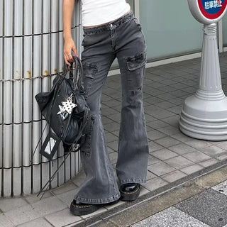 VINTAGE Low-rise Cargo Bootcut Pants