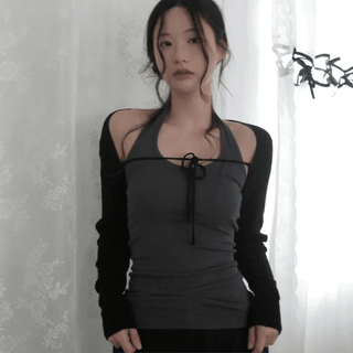 Basic Long Halterneck Sleeveless
