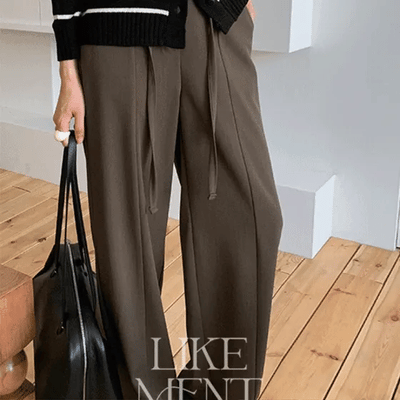 LIKEMENT Weissle Back Elastic Wide Slacks