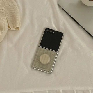 Linen Garden Galaxy Z-Flip Fold 8 Epoxy Silver Bumper Case