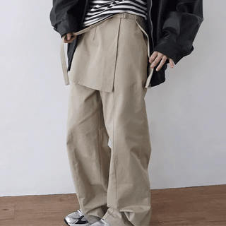 Dewey layered wrap skirt pants