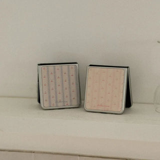 Cherry Stripe Galaxy Z-Flip Fold 8 Epoxy MagSafe Silver Bumper Case