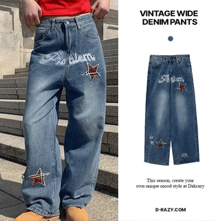 Jerry Retro Vintage Wide Denim Pants