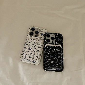 Blueberry Mood MagSafe Card Slot Wallet Pocket Case