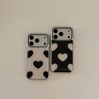 Terry Heart iPhone 18 Pro Galaxy Epoxy Silver Bumper Case