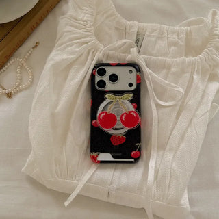 Soft Cherry Knit iPhone MagSafe Grip Talk Holder Acrylic