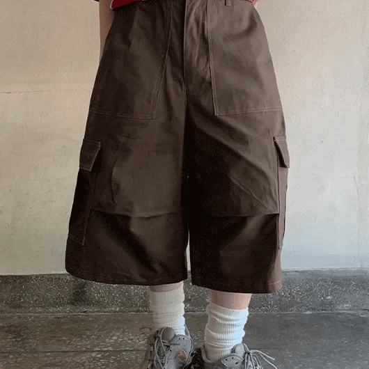 Heba Parachute Cargo Bermuda Pants