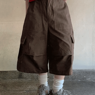 Heba Parachute Cargo Bermuda Pants