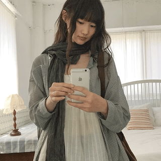 Selgni check pocket long-sleeve shirt