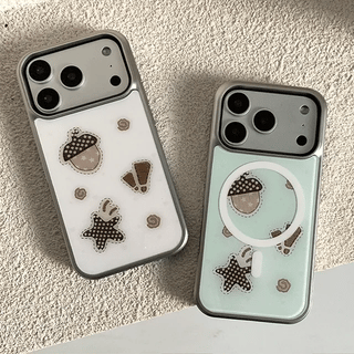 Veil Blossom Non-fading MagSafe Glass Silver Bumper Spring New Arrival Case
