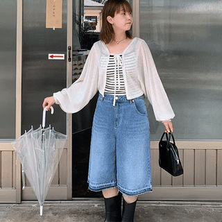 Laje Summer Ribbon Knit Bolero