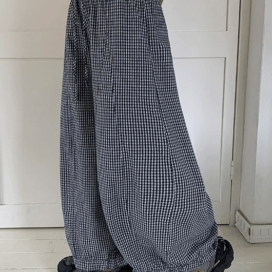 Selvuk Summer Elastic Waist Wide Nylon Pants