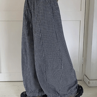 Selvuk Summer Elastic Waist Wide Nylon Pants