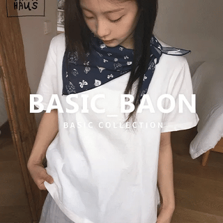 Teki Basic Cotton Round Short Sleeve T-shirt _A03