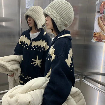 Koba Open Button Wool Beanie