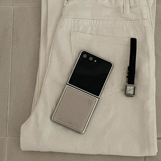 [mm] Warm Plain Galaxy MagSafe Zflip Fold 8 Silver Bumper Phone Case
