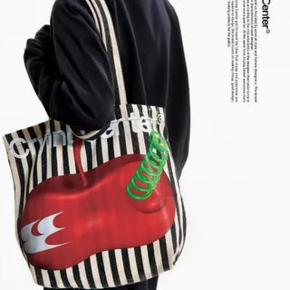 Kitsch Dot Reversible Big Shoulder Bag / Bobusang Bag Vintage Y2K Bag Eco Bag Reversible Bag Beach Bag Travel Bag Polka Dot Bag