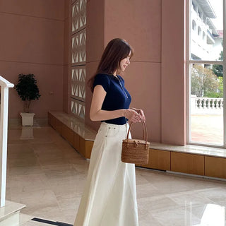 Luna Flare Denim Skirt