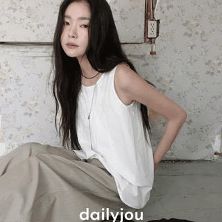 Sable Lace Cotton Sleeveless Blouse