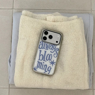 Always Blooming iPhone 18 Pro Galaxy Epoxy MagSafe Silver Bumper Case