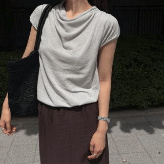 Tears Summer Drape Cap Sleeve Knit