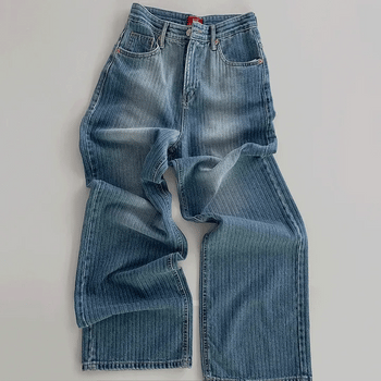 Lacquer striped denim