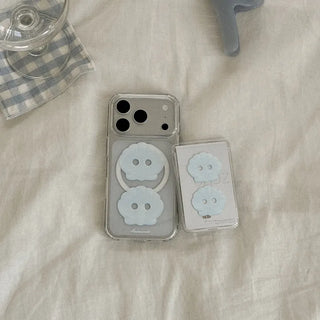 Puff Shell MagSafe Clear Jelly Hard Phone Case for iPhone 17 Pro