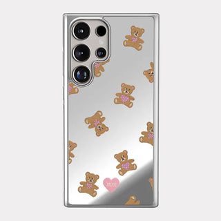 Love Teddy Stitch Design [Mirror Silver Bumper Case]