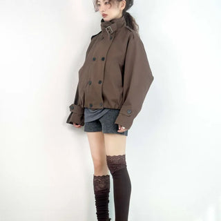 Erato cropped trench coat
