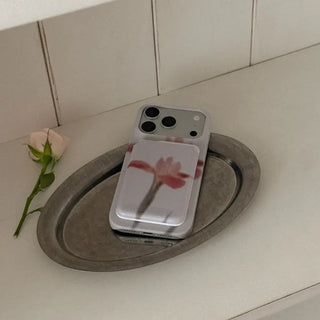 haze flower MagSafe card slot wallet pocket case