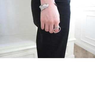 Wood marble bangle