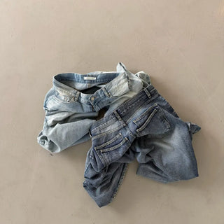 DOUBLE BACK POCKET WIDE DENIM