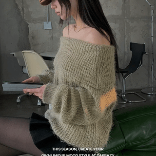 Angora Off-Shoulder Hazzi Knit