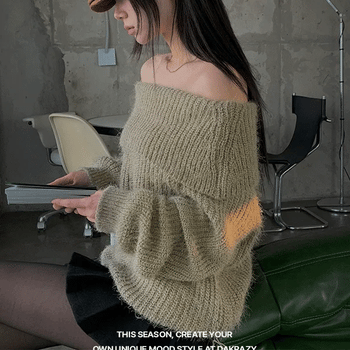 Angora Off-Shoulder Hazzi Knit