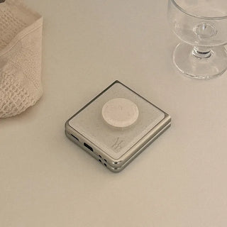 [SET] [mm] Sand Pattern Foldable Fold 8 Silver MagSafe Bumper Case + MagSafe Epoxy Tok