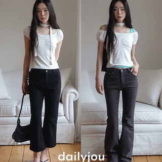 Seira Dot Puff Off-Shoulder T-Shirt