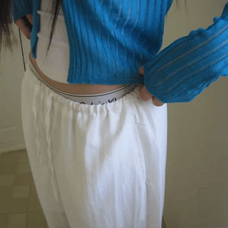 Needs Summer Wide Elastic Waist Slacks Pants